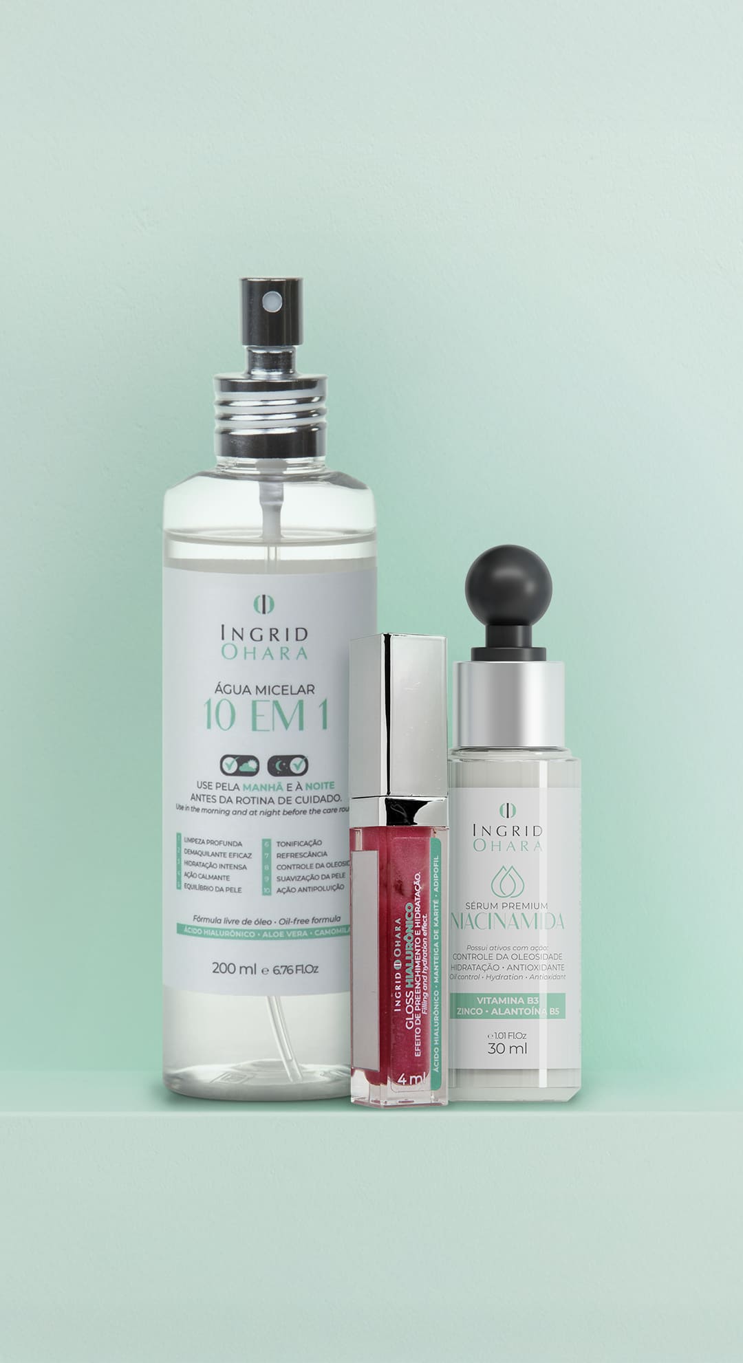 Kit Hidratação Urbano - Niacinamida, Hidratação Labial e Purificação Suave