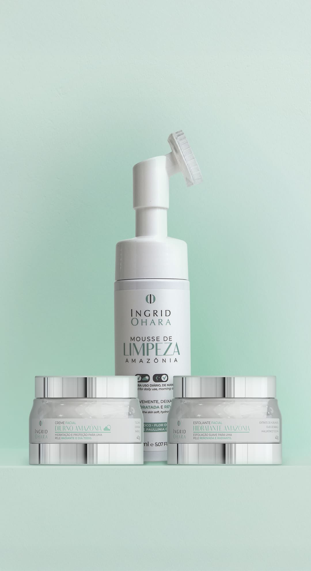 Kit Amazônia Renovada - Limpeza Profunda, Esfoliação Natural e Hidratação Inteligente